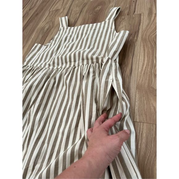 Everlane Striped Midi Dress in White and Tan - Picture 11 of 12